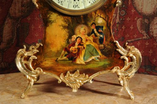 fig 2. Tiffany & Co NY Vernis Martin Gold Lacquer and Ormolu Rococo Clock