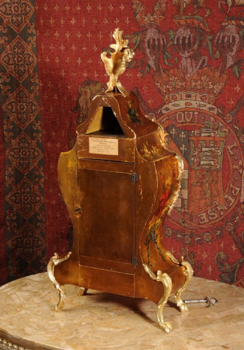 fig 5. Tiffany & Co NY Vernis Martin Gold Lacquer and Ormolu Rococo Clock