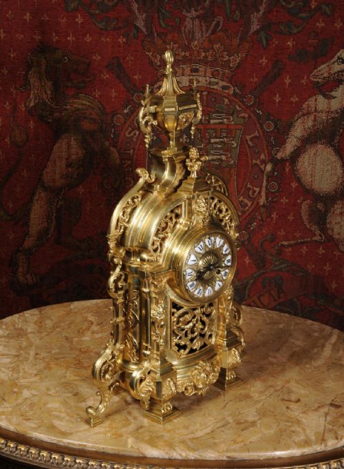 fig 5. Large Fine Bronze Clock With Visible Pendulum by H. Luppens et Cie, Paris.