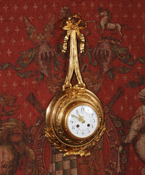 fig 2. Antique French Louis XVI Ormolu Cartel Wall Clock