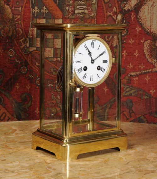fig 2. Japy Freres Antique French Four Glass Crystal Regulator
 J. E. Caldwell of Philadelphia.
