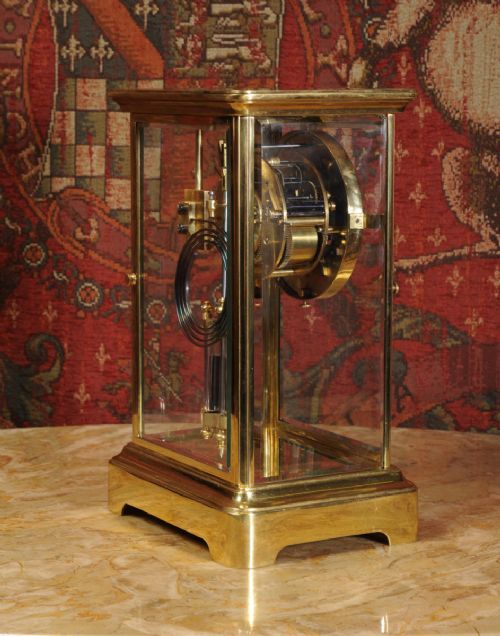 fig 5. Japy Freres Antique French Four Glass Crystal Regulator
 J. E. Caldwell of Philadelphia.