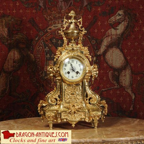 Japy Freres Louis Xvi Ormolu Boudoir Clock