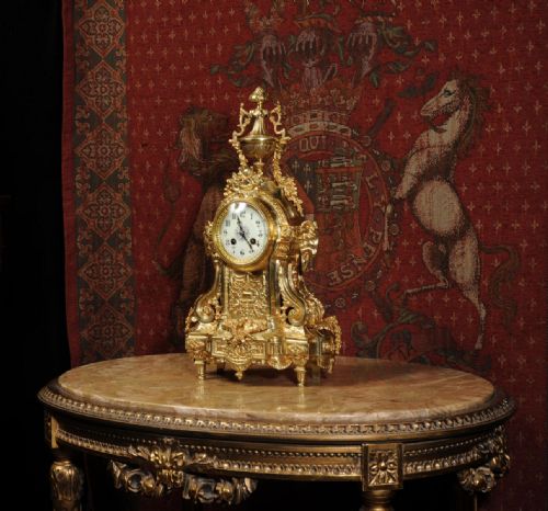 fig 1. Japy Freres Louis XVI Ormolu Boudoir Clock