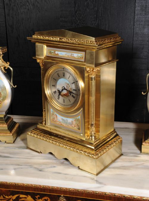 fig 5. Large St Denis Porcelain Mounted Gilt Bronze Clock Set
by Achilles Brocot
