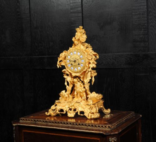fig 1. Fine and Early Ormolu Clock
by Raingo Freres