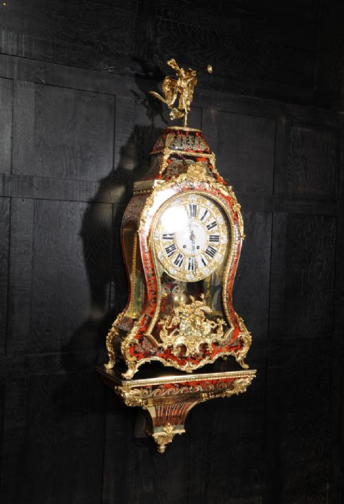 fig 3. Magnificent and Huge Antique French Boulle Bracket Clock with Original Bracket
Lenoir Paris, A. D. Mougin