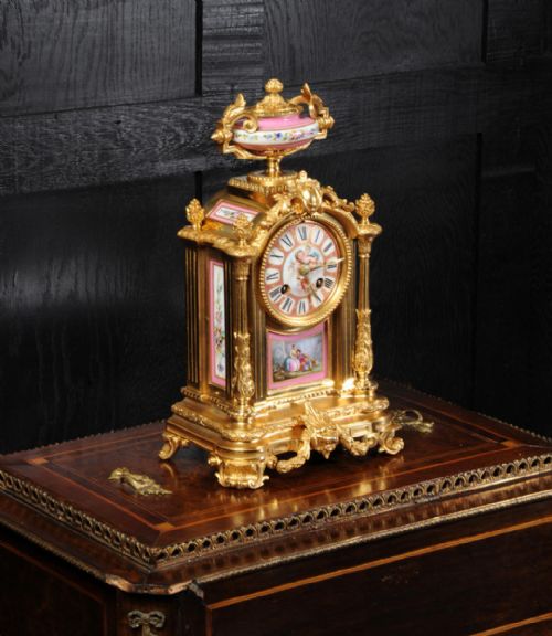 fig 2. Japy Frères Sèvres Porcelain and Ormolu Boudoir Clock
