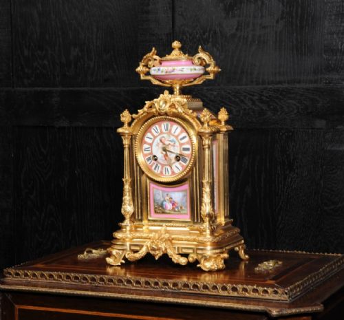 fig 3. Japy Frères Sèvres Porcelain and Ormolu Boudoir Clock