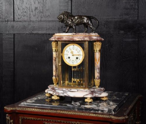 fig 1. Japy Freres Four Glass Regulator Clock