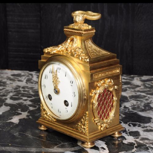French Gilt Bronze Pendule D'officier