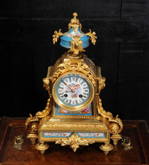 fig 1. Japy Frères Sèvres Porcelain and Ormolu Boudoir Clock