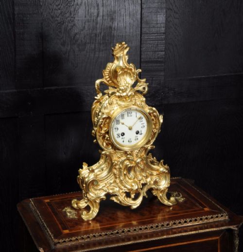 fig 2. Antique French Gilt Bronze Rococo Clock