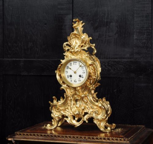 fig 3. Antique French Gilt Bronze Rococo Clock