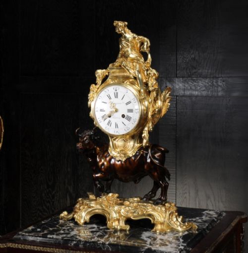 fig 2. Antique French Bronze and Ormolu Clock - Europa and the Bull by Meunier, Paris