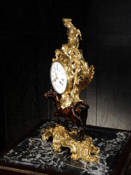 fig 5. Antique French Bronze and Ormolu Clock - Europa and the Bull by Meunier, Paris