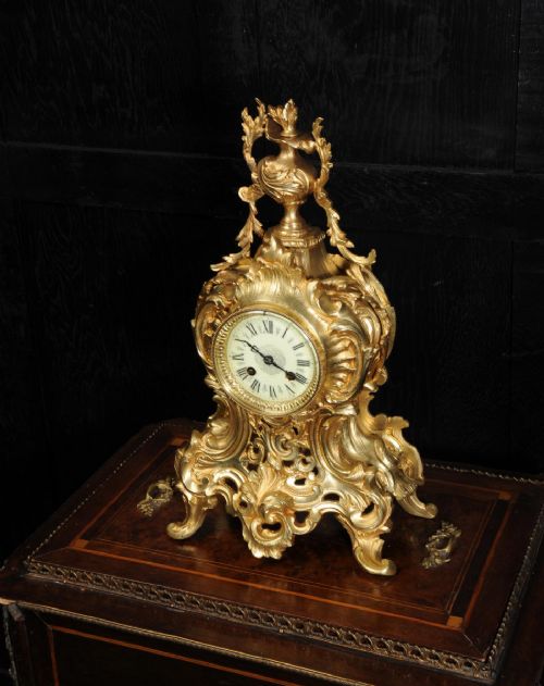 fig 2. Antique French Gilt Bronze Rococo Clock