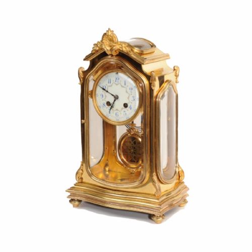 Japy Freres Art Nouveau Crystal Regulator