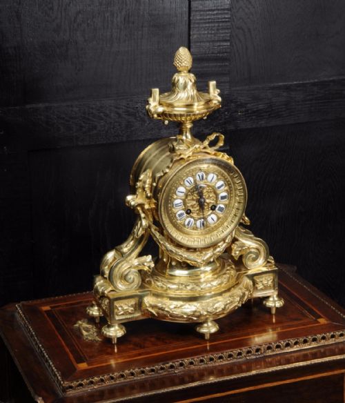 fig 1. Superb Neoclassical Drum Head Clock by Richond Paris