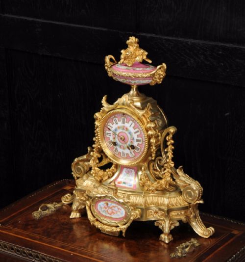 fig 1. Ormolu and Sèvres Porcelain Boudoir Clock