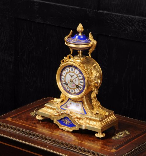 fig 3. Japy Freres Ormolu and Sevres Porcelain Boudoir Clock