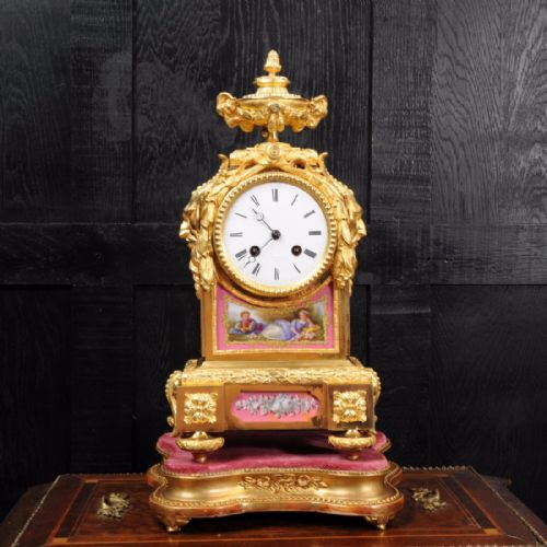 fig 1. Early Ormolu and Sèvres Porcelain Clock