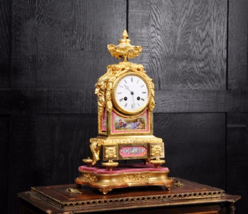 fig 2. Early Ormolu and Sèvres Porcelain Clock