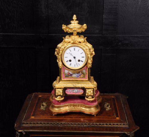 fig 3. Early Ormolu and Sèvres Porcelain Clock