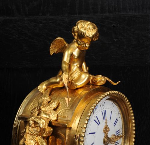 fig 3. Japy Freres Early Ormolu and Sèvres Porcelain Clock ~ Cupid