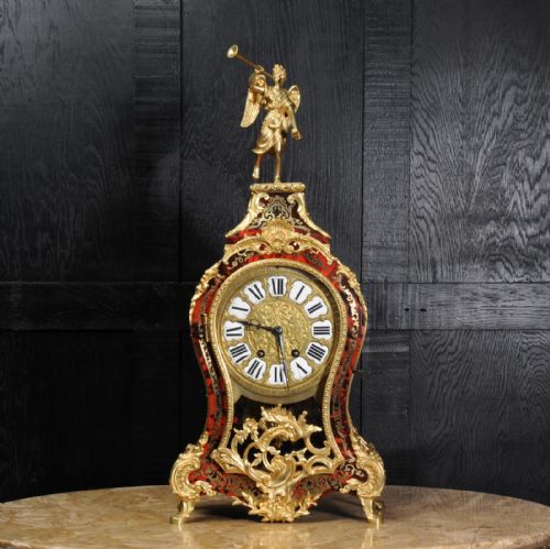 fig 1. Superb Rococo Ormolu mounted Boulle Clock ~ Goddess Pheme