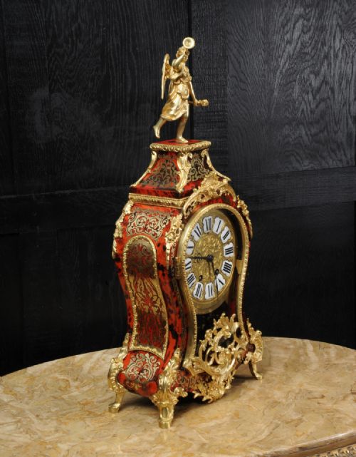 fig 2. Superb Rococo Ormolu mounted Boulle Clock ~ Goddess Pheme