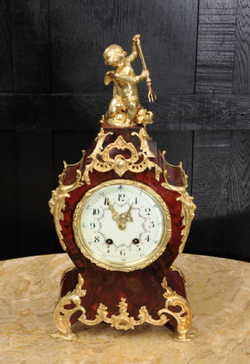 fig 3. Large Antique French Ormolu Mounted Clock ~ Neptune and Dolphin