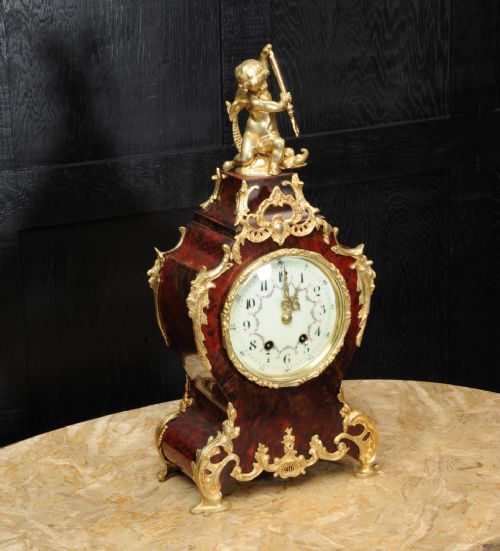 fig 4. Large Antique French Ormolu Mounted Clock ~ Neptune and Dolphin