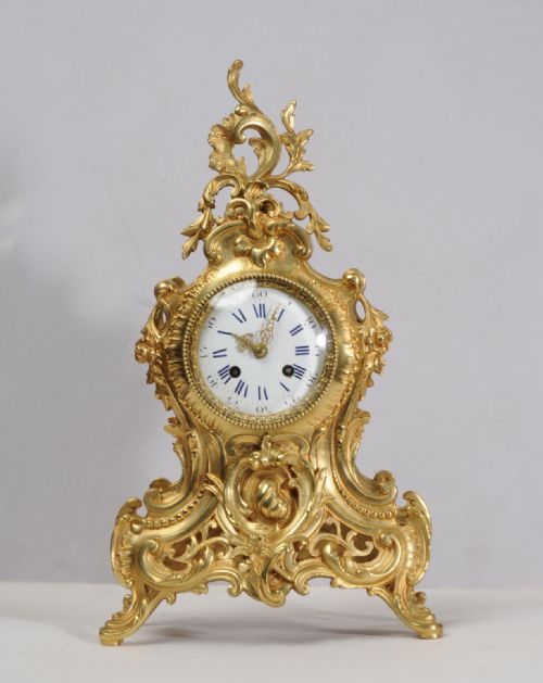 Japy Freres Early Ormolu Rococo Boudoir Clock