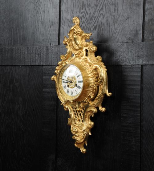fig 2. Antique French Rococo Cartel Wall Clock by Japy Freres