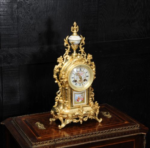 fig 1. Ormolu and Sevres Porcelain Clock by Achille Brocot