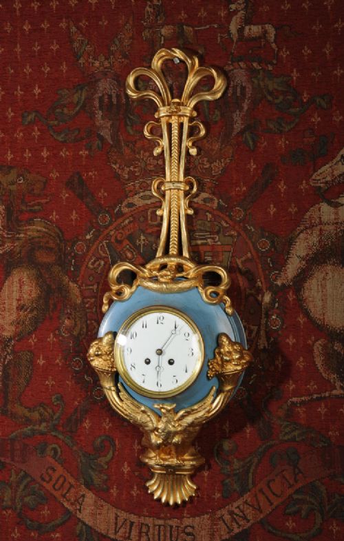 fig 1. Antique French Cartel Wall Clock