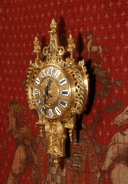 fig 2. Antique French Gilt Bronze Cartel Wall Clock