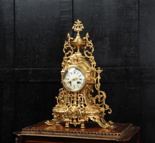 fig 2. Antique French Gilt Bronze Clock by A D Mougin