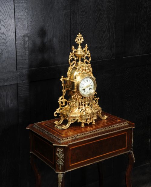 fig 3. Antique French Gilt Bronze Clock by A D Mougin