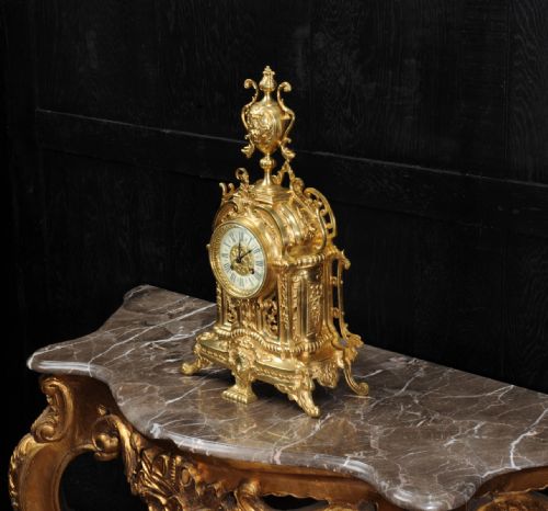 fig 2. Antique French Gilt Bronze Boudoir Clock by Louis Japy