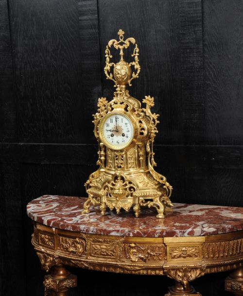 fig 2. Japy Freres Large Gilt Bronze Clock