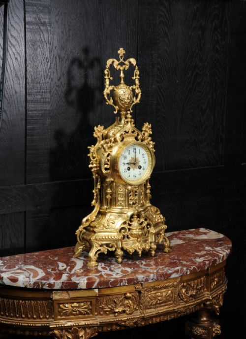 fig 3. Japy Freres Large Gilt Bronze Clock