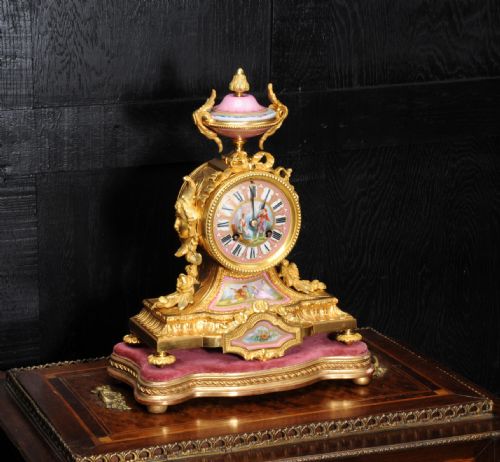 fig 2. Ormolu and Sèvres Porcelain Boudoir Clock by Achille Brocot
