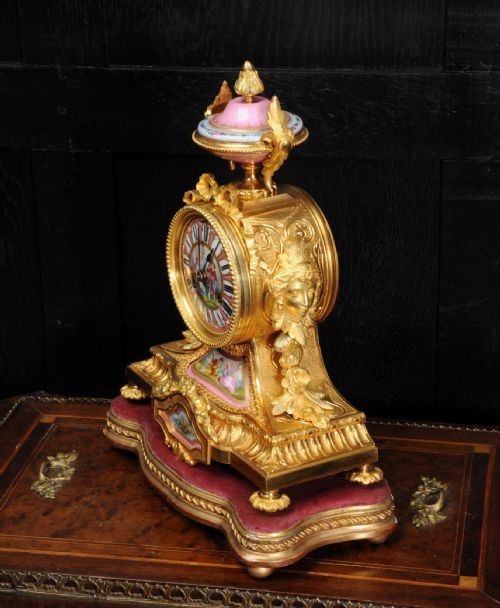 fig 4. Ormolu and Sèvres Porcelain Boudoir Clock by Achille Brocot