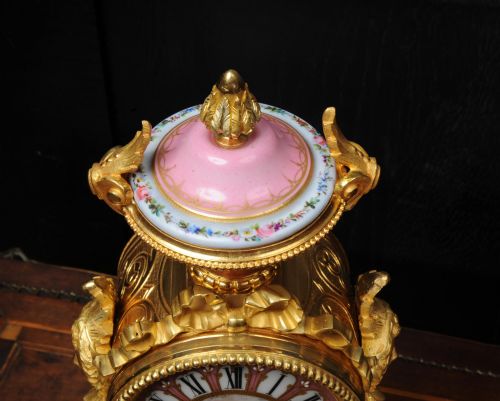 fig 7. Ormolu and Sèvres Porcelain Boudoir Clock by Achille Brocot