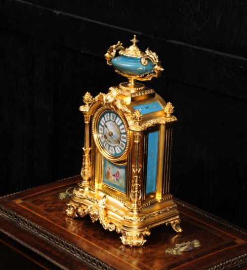fig 2. Ormolu and Sèvres Porcelain Boudoir Clock by Le Roy et Fils, Paris
