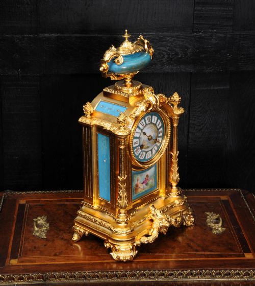 fig 3. Ormolu and Sèvres Porcelain Boudoir Clock by Le Roy et Fils, Paris