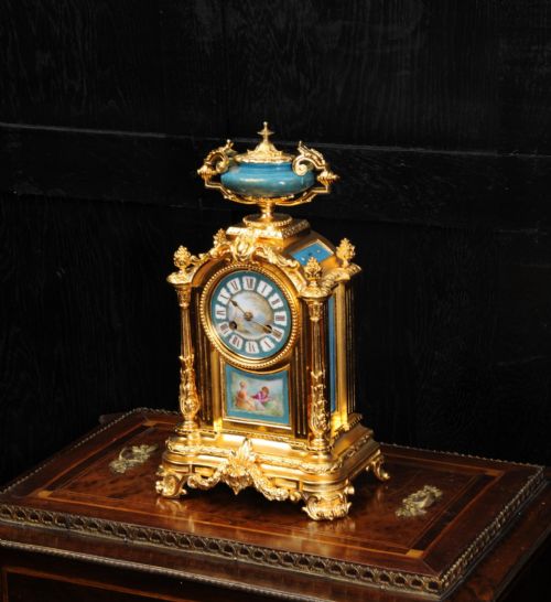 fig 4. Ormolu and Sèvres Porcelain Boudoir Clock by Le Roy et Fils, Paris