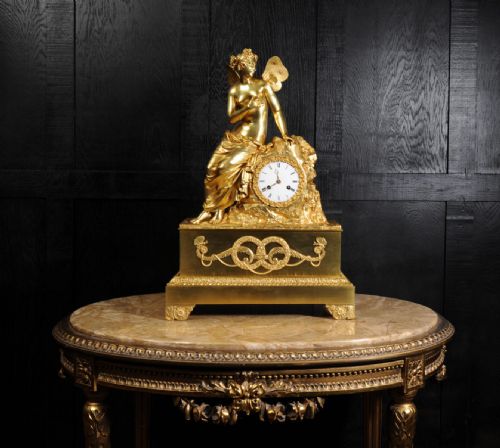 fig 1. Psyche and the Butterfly - Large and Stunning Early Ormolu ANtique French Clock